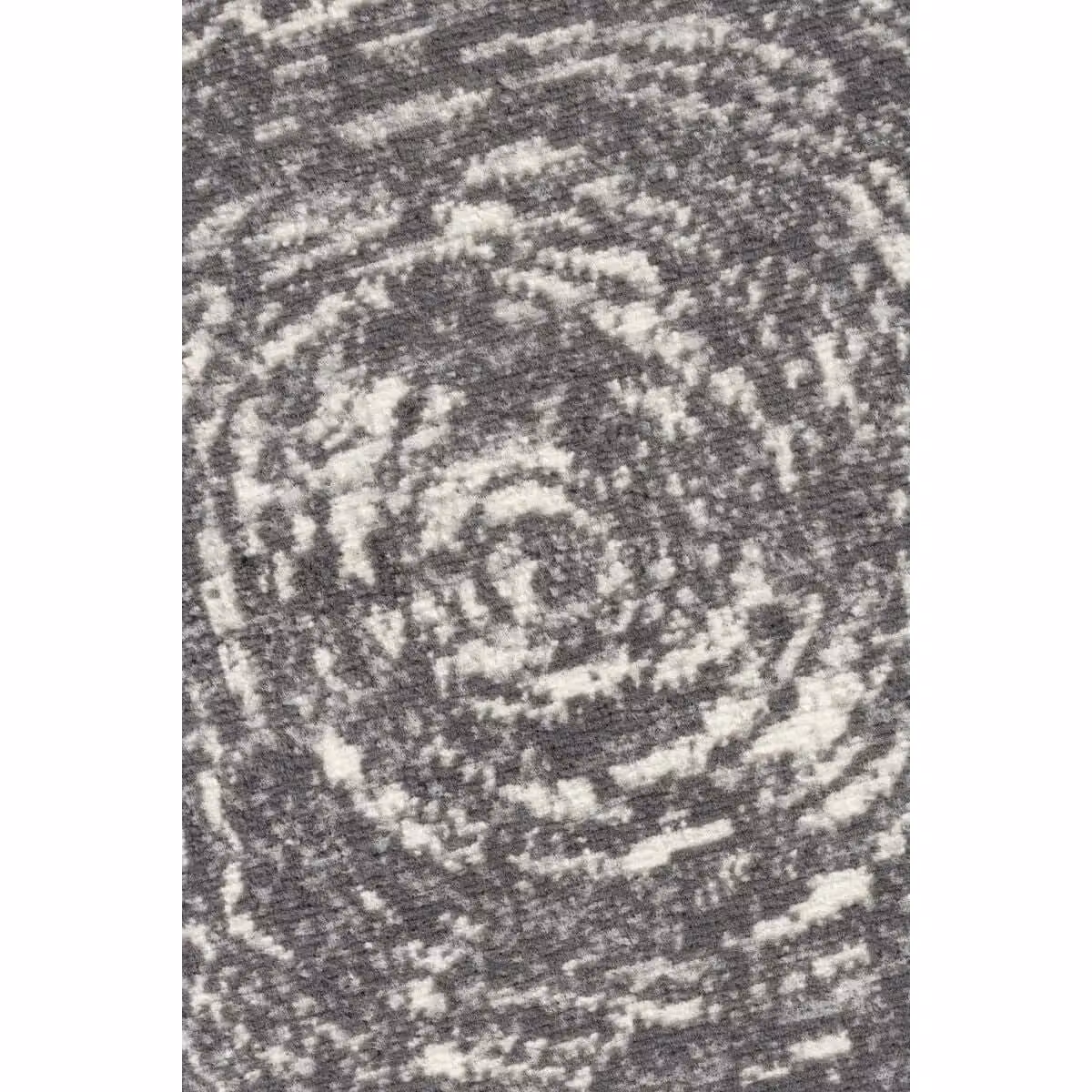 THE RUGS Gloria Round Rug Cavallo Abstract Grey and Beige Polypropylene Short Pile Diameter: 160 cm – 1