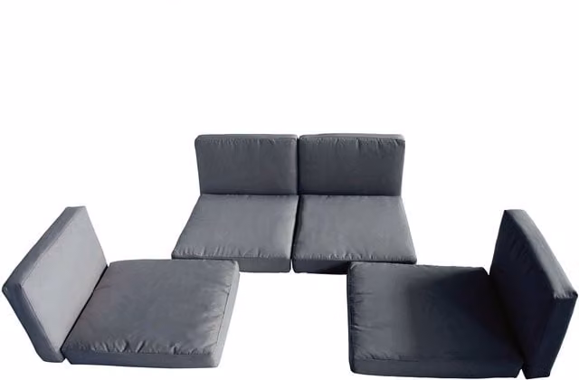 Outsunny Replacement Grey Polyester Cushion Cover for Corner Sofa Rattan Patio Furniture – 1