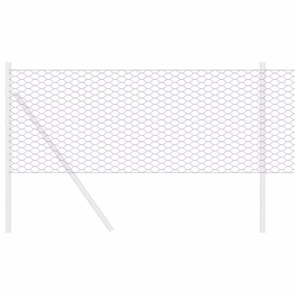 Berkfield Home Grey PVC Coated Galvanised Steel Hexagon Fence, H: 0.8 m x W: 25 m – 3