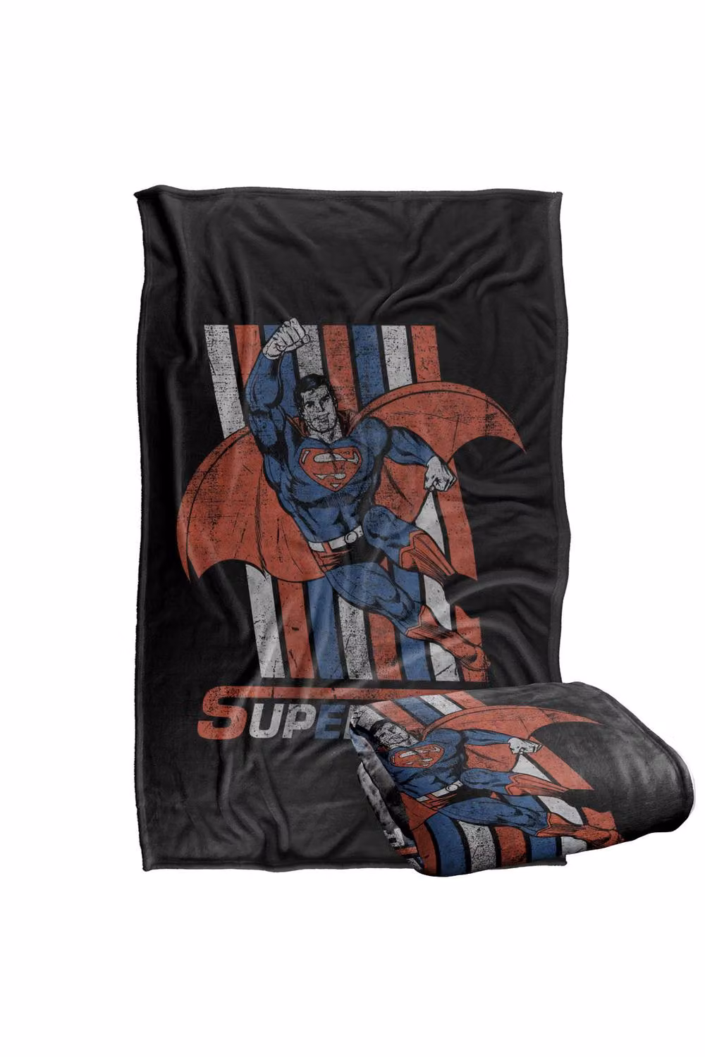 Warner Bros. Superman Retro Stripes Super Soft Fleece Throw Blanket, Multicolour, W/D/H: 91.44 x 91.44 x 1.47 cm – 7