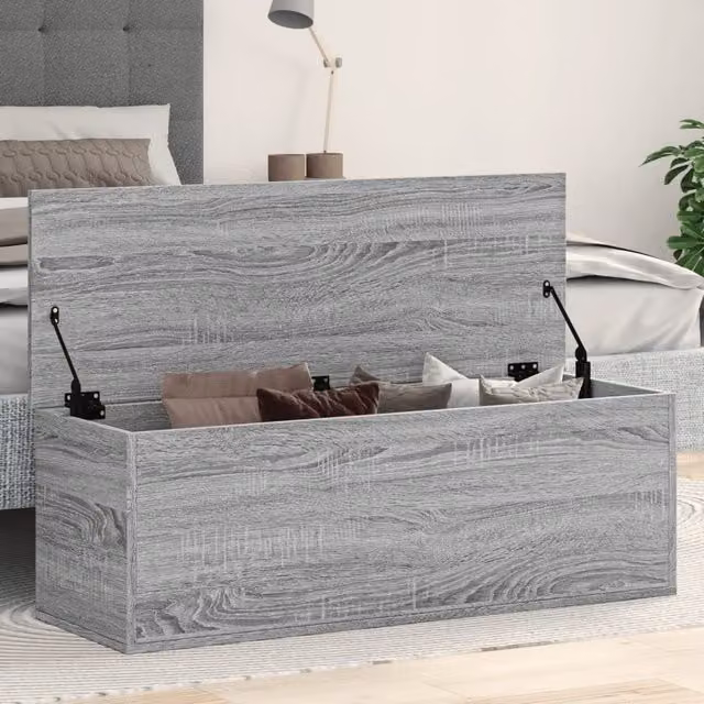 Berkfield Home Grey Sonoma Storage Box, W/D/H: 102 x 35 x 35 cm – 1