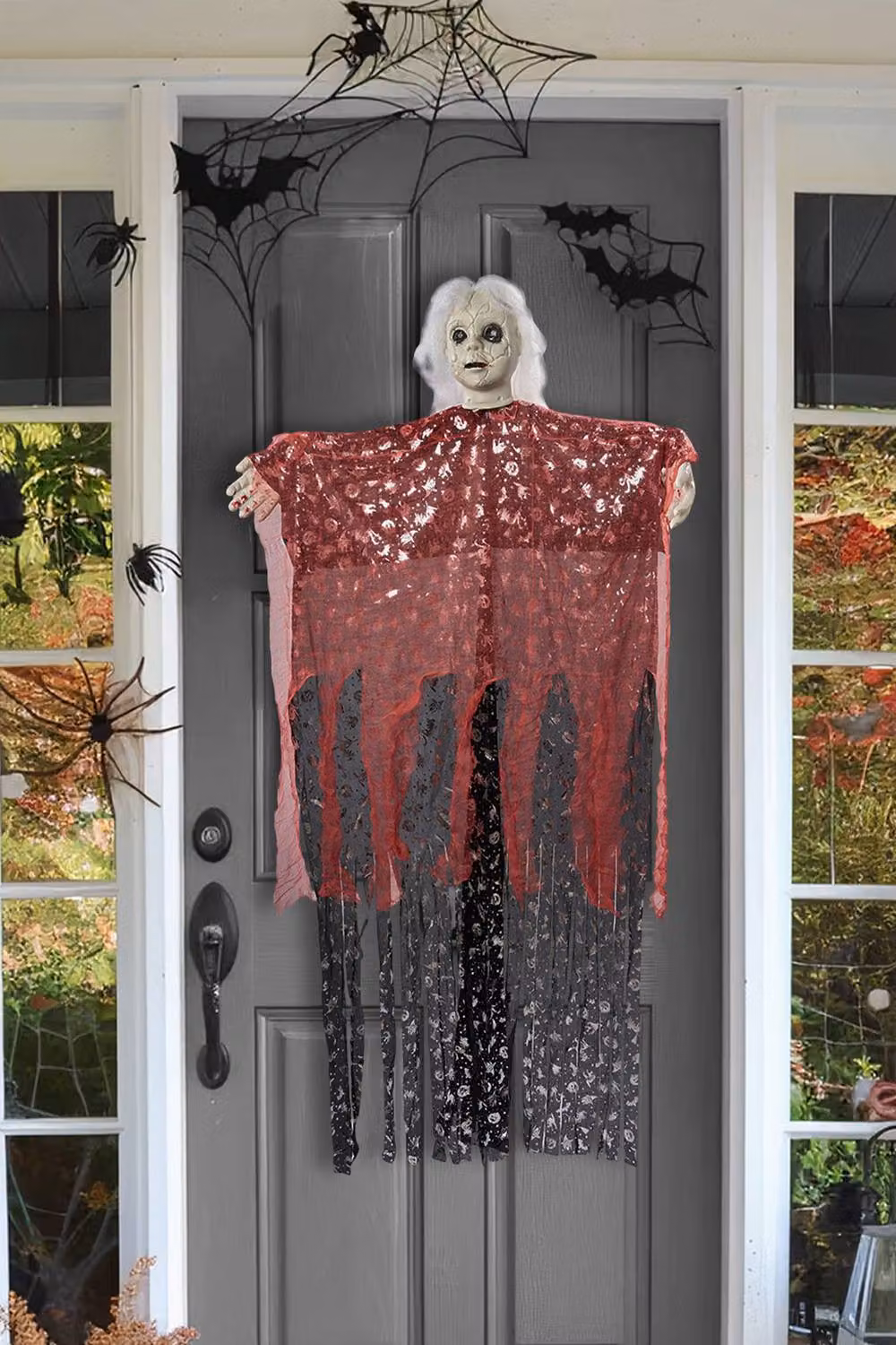 H&O Direct Red Glowing-Eyed Halloween Hanging Ghost Textile Decor – 2