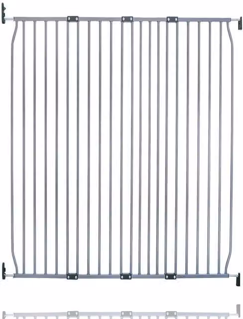 Safetots Extra Tall Eco Screw Fit Extendable Baby Gate for Doors and Stairs, Grey, Width: 130 cm - 140 cm