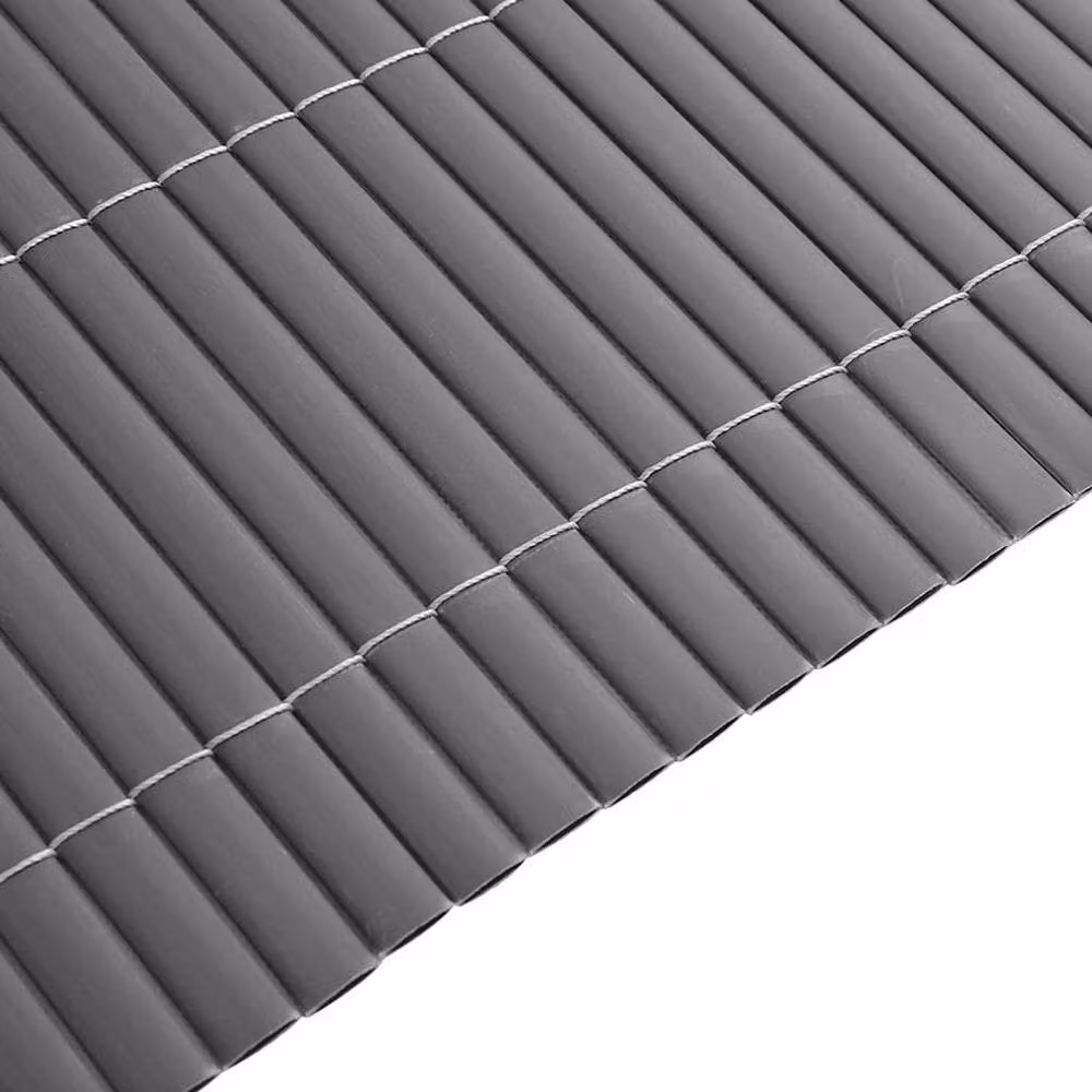 Berkfield Home Double-Sided Grey PVC Garden Fence, H: 180 cm, W: 300 cm – 5