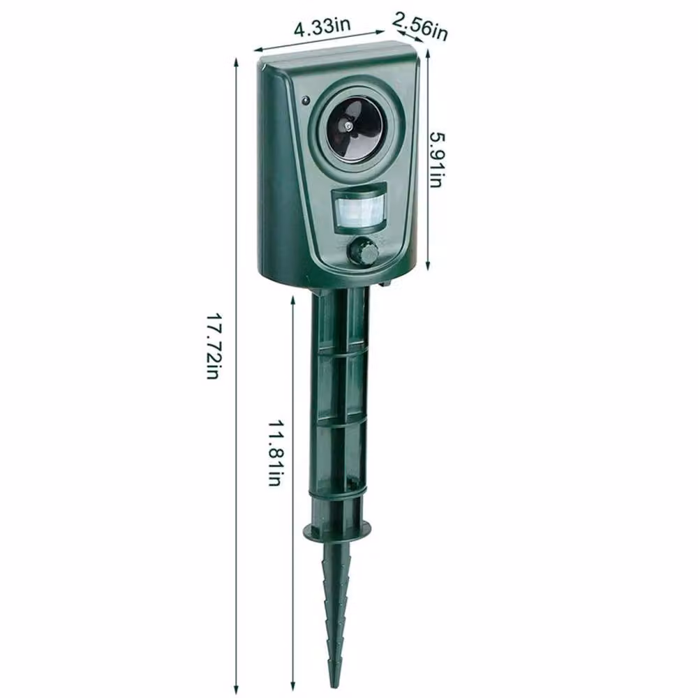 SPETLEK Battery Operated Ultrasonic Garden Animal and Bird Deterrent Repeller in Green – 2