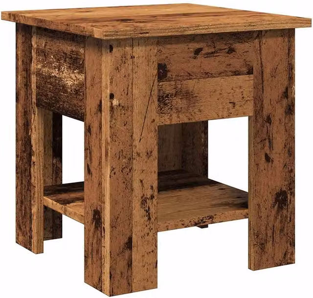 Berkfield Home Old Wood Coffee Table in Brown, W/D/H: 40 x 40 x 42 cm