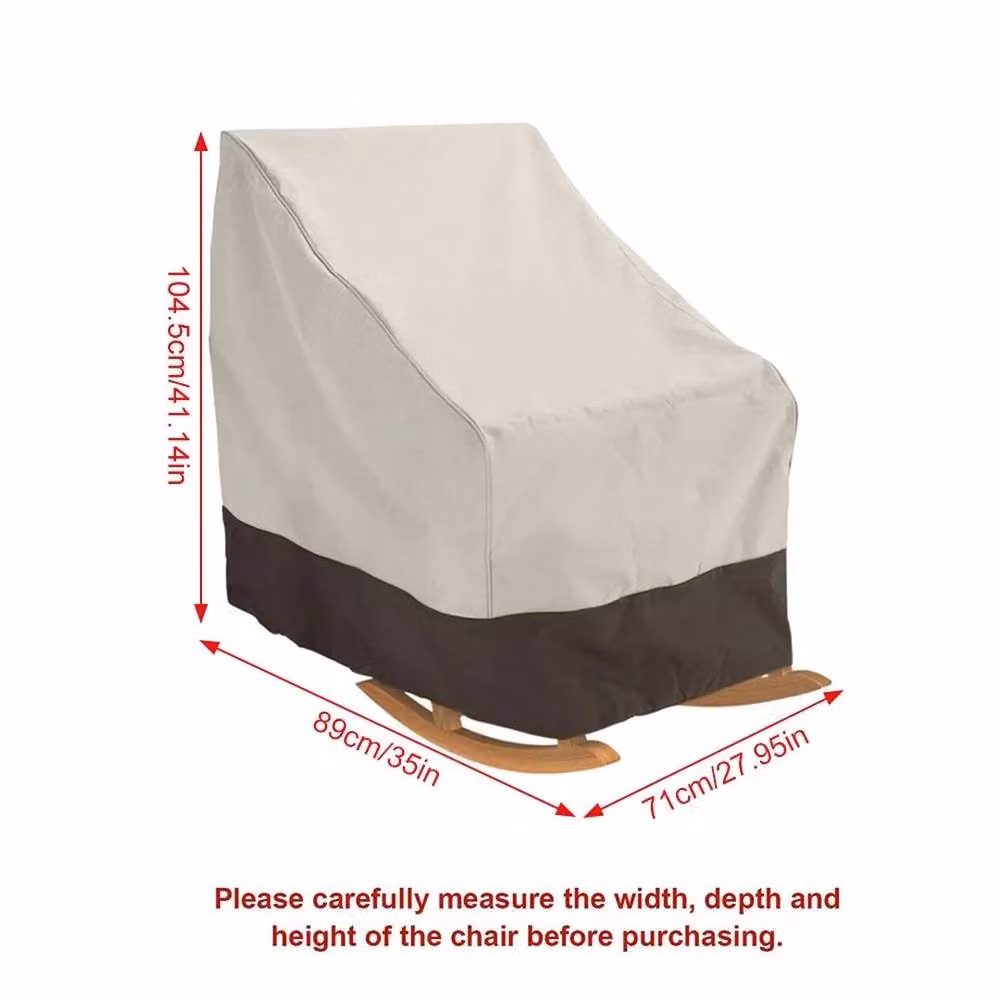 KORVIXA Water-Repellent Polyester Armchair Seat Covers in Beige and Silver, W/D/H: 100 x 100 x 100 cm – 2