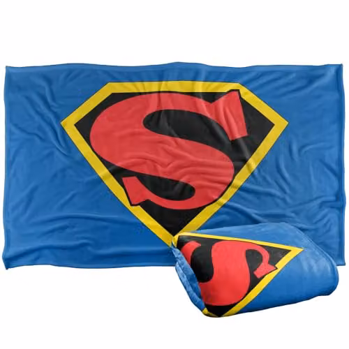 Warner Bros. Superman Shield 1941 Super Soft Fleece Throw Blanket, Multicolour, W: 91.44 cm x D: 147 cm