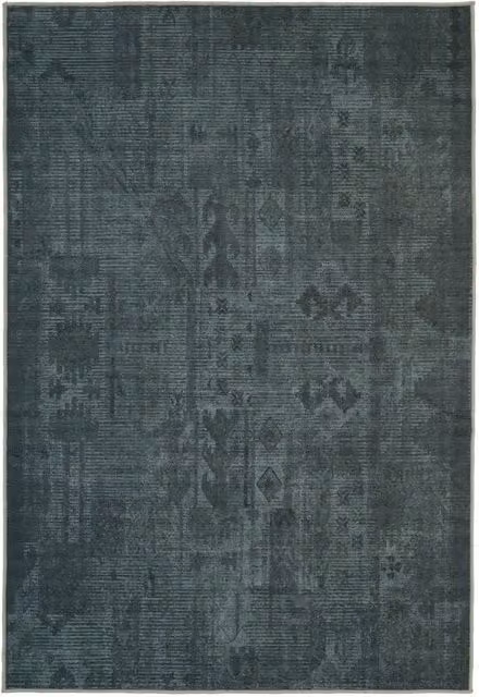 Kukoon Green Aztec Tribal Washable and Non-Slip Distressed Area Rug, W/D/H: 240 x 330 cm