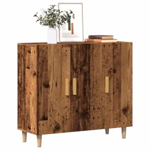 vidaXL Scandinavian Style Sideboard in Old Wood Brown, W/D/H: 90 x 34 x 80 cm – 3