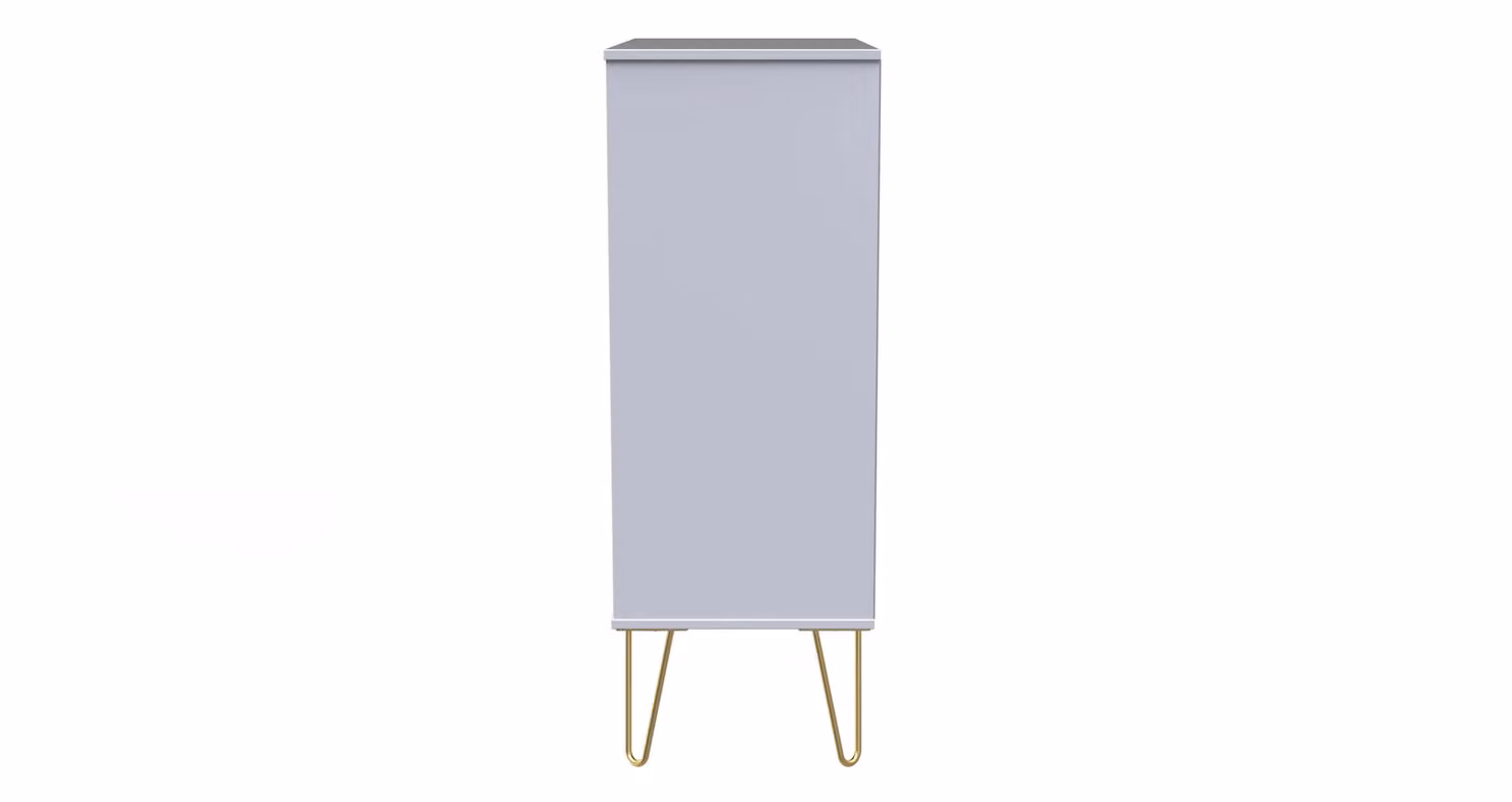 Ready Assembled 2 U Metro 5 Drawer Chest in Duck Egg Blue and Gold – 2