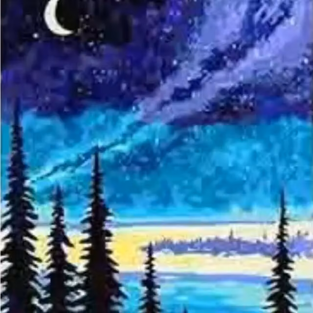 Syntego Night Sky Diamond Painting Kit in Blue