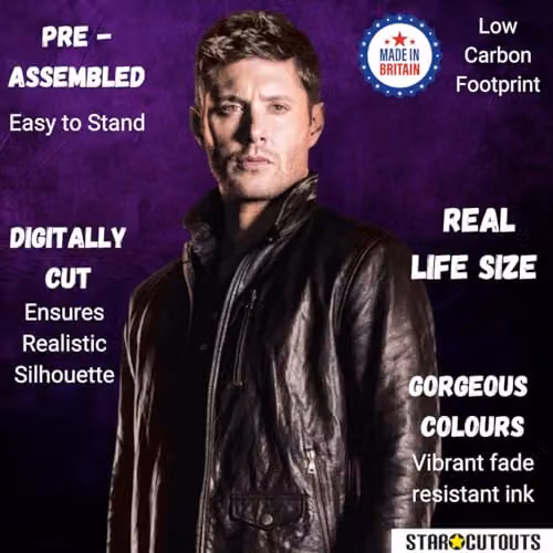 Star Cutouts Ltd SC983 Dean Winchester Hunter Supernatural Life Size Cardboard Cut Out with Mini Table Top, Multi Colour, H 188 x W 46 x D 188 cm – 5