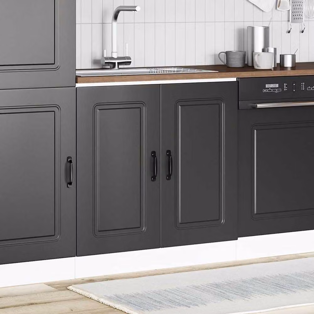 Berkfield Home Kalmar Black Sink Base Cabinet, W/D/H: 80 x 46 x 81.5 cm – 3