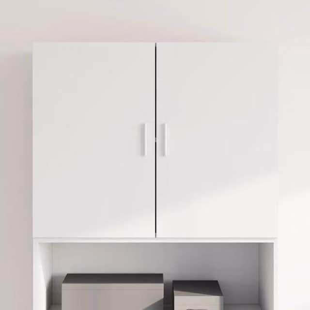 Berkfield Home White Wall Mounted Cabinet W/D/H: 80 x 42.5 x 64 cm