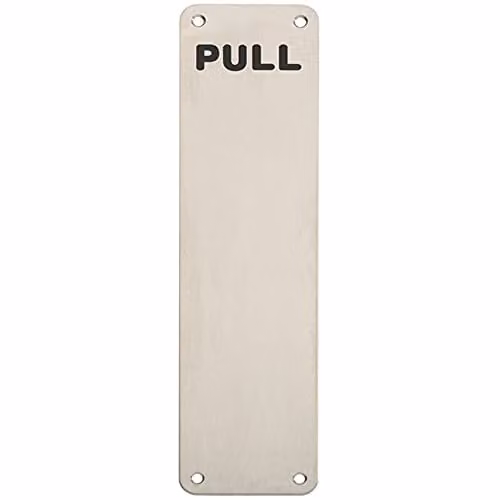 Loops Engraved Door Finger Plate in Brushed Satin Stainless Steel, W: 30 cm x H: 3 cm