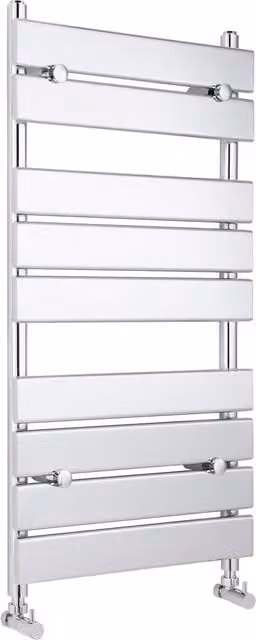Balterley Contemporary Heated Towel Rail with 9 Flat Panels, Silver, W/H: 50 x 95 cm – 1
