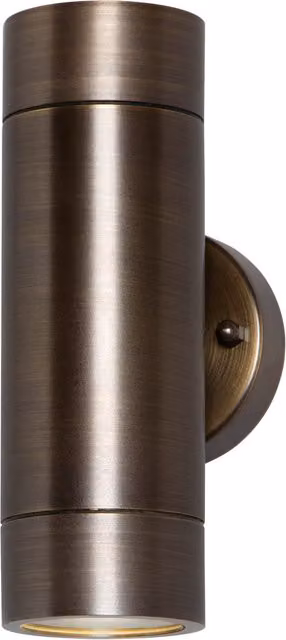 Litecraft Talon Modern Up and Down Outdoor Wall Light in Bronze