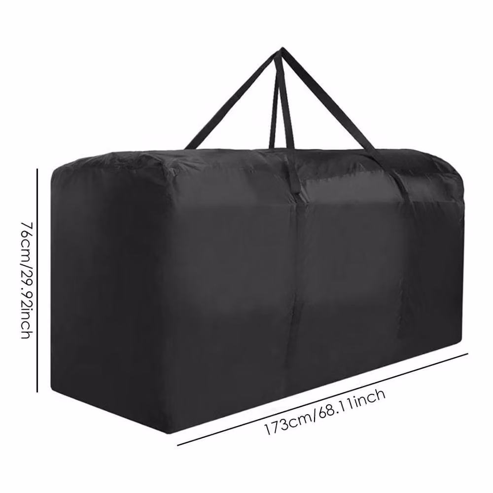 FLAVORA Extra Large Heavy Duty Furniture Cushion Storage Bags in Black, W: 100 cm, D: 80 cm – 2