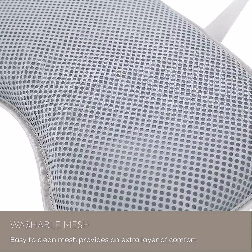KORVIXA Set of 2 Grey Contoured Height Adjustable Neck and Head Support Pillows – 3