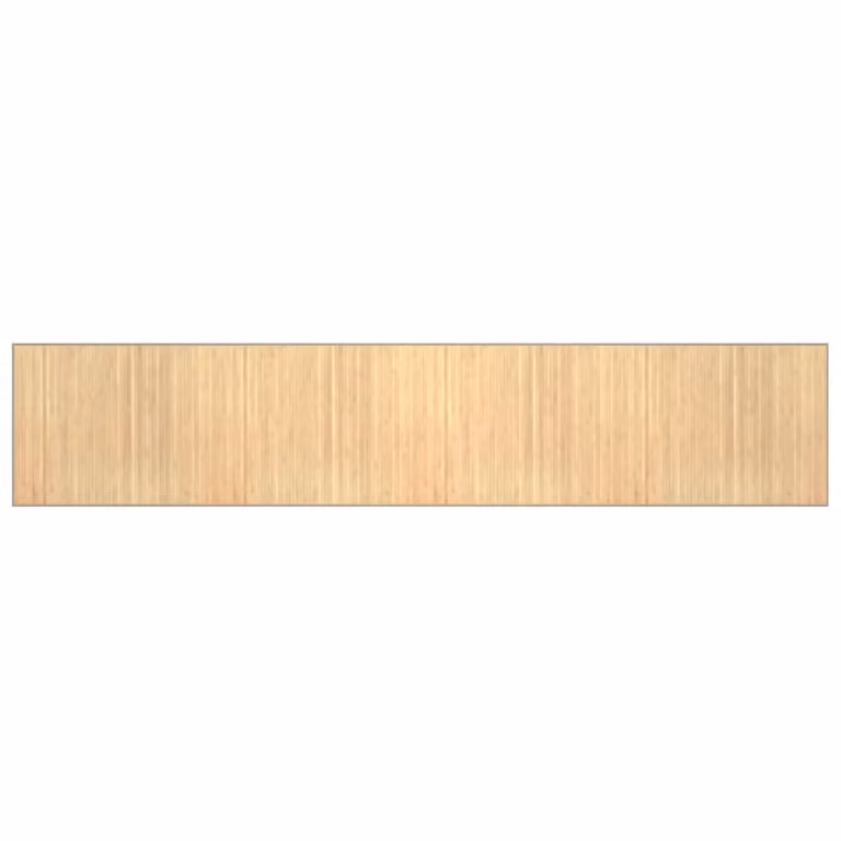 Berkfield Home Rectangular Bamboo Rug in Beige, W/D: 80 x 400 cm