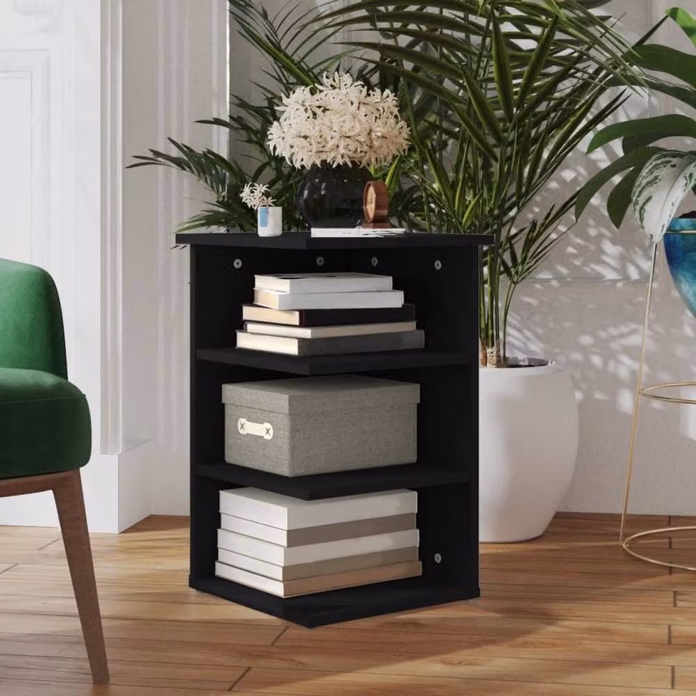 Berkfield Home Black Modern Side Cabinet in MDF, W/D/H: 35 x 35 x 55 cm – 2