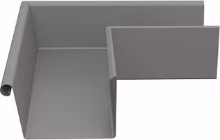Lindab Rectangular Steel Gutter External Angle 90, 140mm, Anthracite Metallic