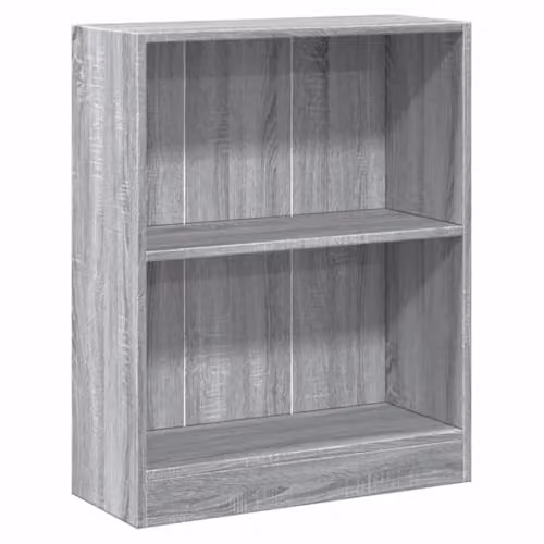 vidaXL Grey Sonoma Bookcase in MDF, W/D/H: 60 x 24 x 76 cm