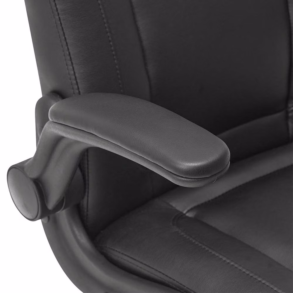 Levede Ergonomic Executive Office Chair in Black with Synthetic Leather and Flip-Up Armrests – 10