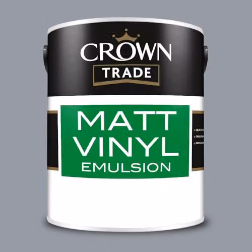 Crown Trade Matt Vinyl Dispersion Paint in Blue and Grey, 5 l – 2
