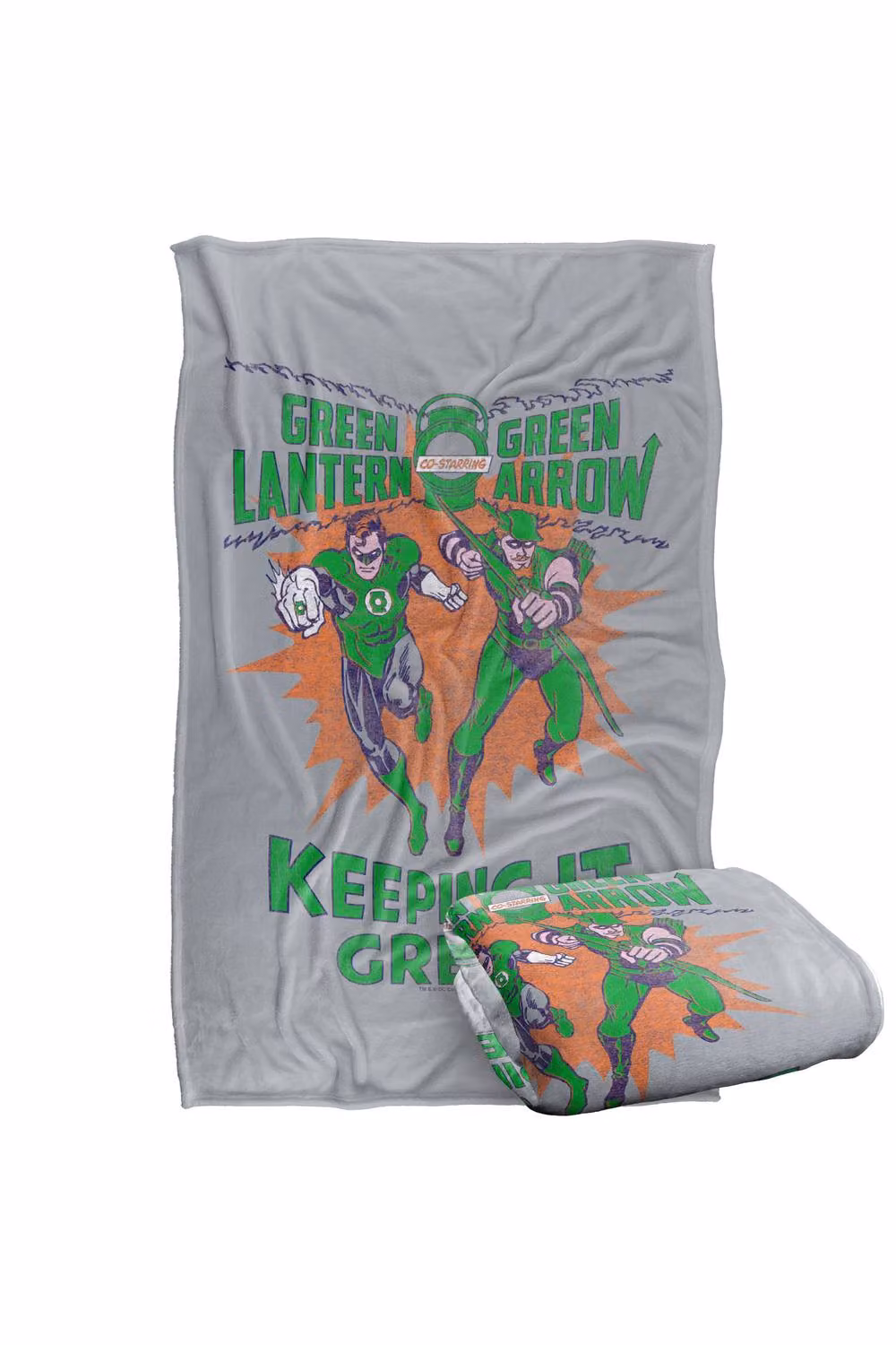 Warner Bros. Green Lantern Keeping It Green Super Soft Silky Touch Throw Blanket, Extra Large, Green and Multicolour – 2