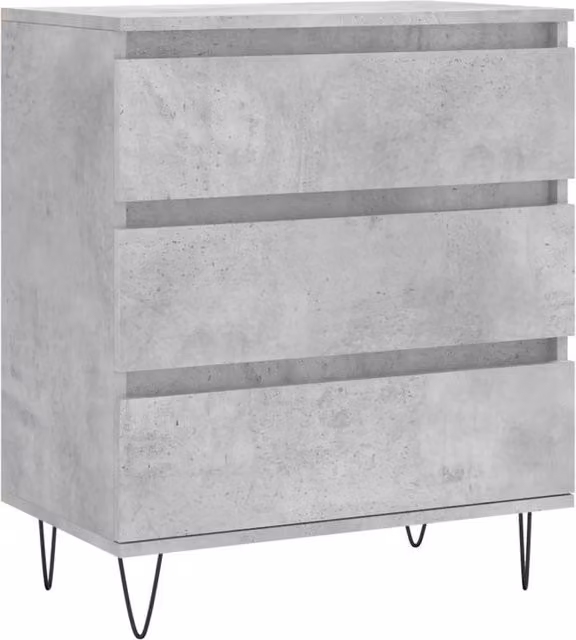 Berkfield Home Industrial Sideboard in Concrete Grey, W/D/H: 60 x 35 x 70 cm – 1