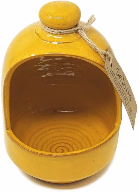 Verano Spanish Ceramics Selena Glazed Hand Dipped Ceramic Salt Pig - Yellow