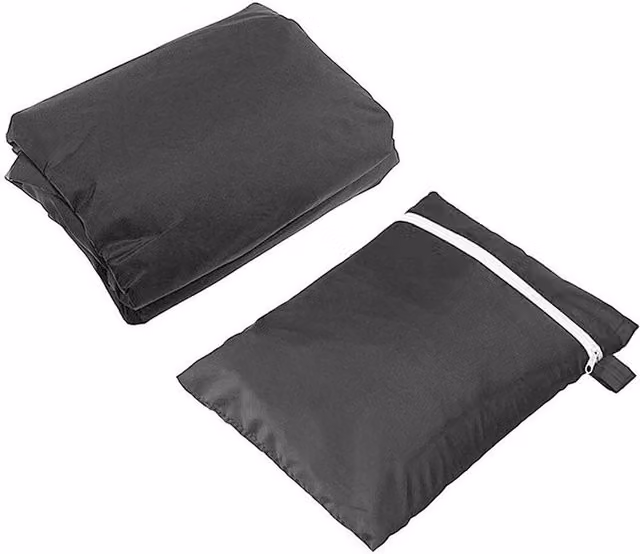LATTO Home Waterproof Parasol Cover with Full Length Zipper, Black, Height: 205 cm