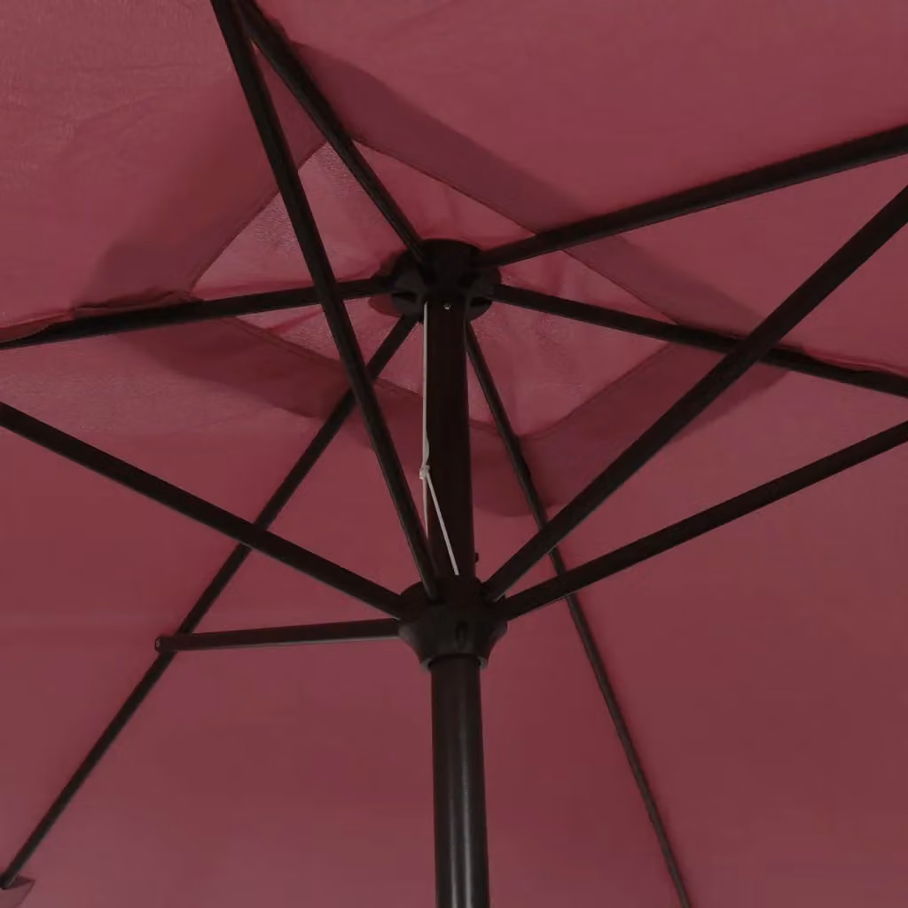 Berkfield Home Outdoor Parasol with Steel Central Pole, Bordeaux Red, W: 300 cm, D: 200 cm – 3