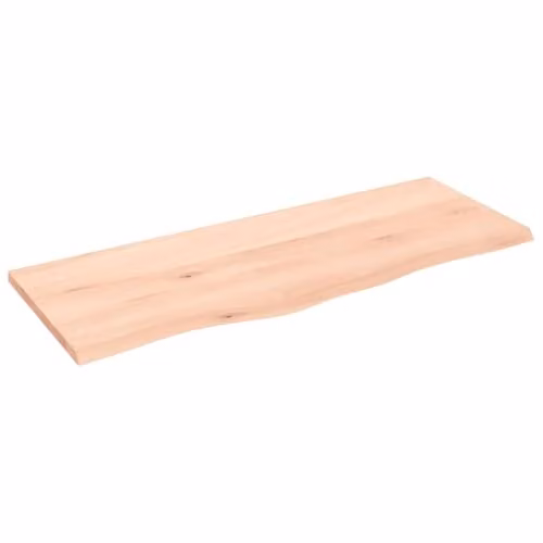 vidaXL Wall Mounted Rustic Oak Solid Wood Shelf, W/D/H: 100 x 40 x 2 cm – 1