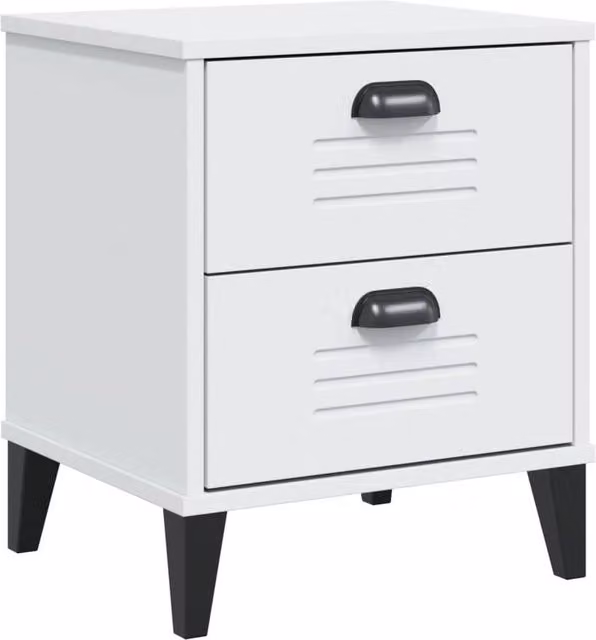 Berkfield Home VIKEN Bedside Cabinet in White MDF – 1