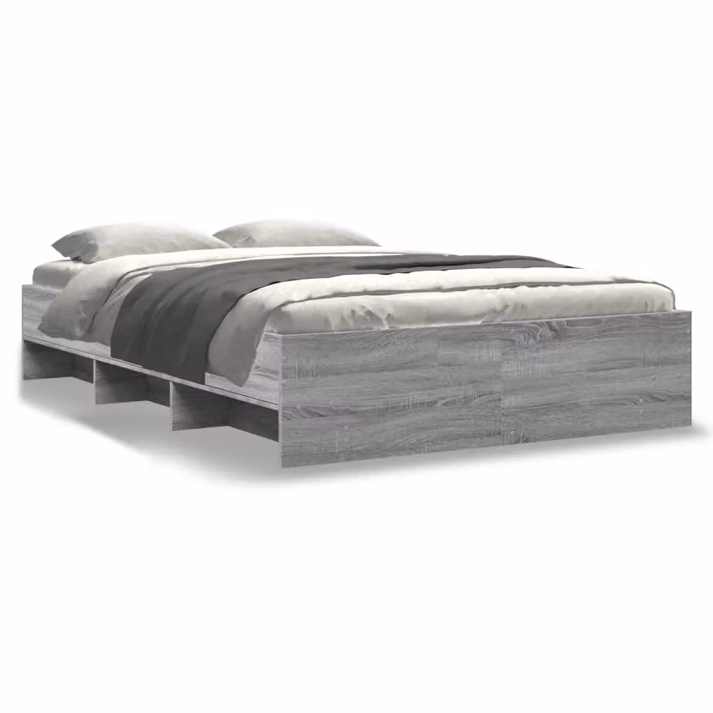 Berkfield Home Grey Sonoma Small Double Bed Frame in Engineered Wood W/D/H: 120 x 190 cm – 2