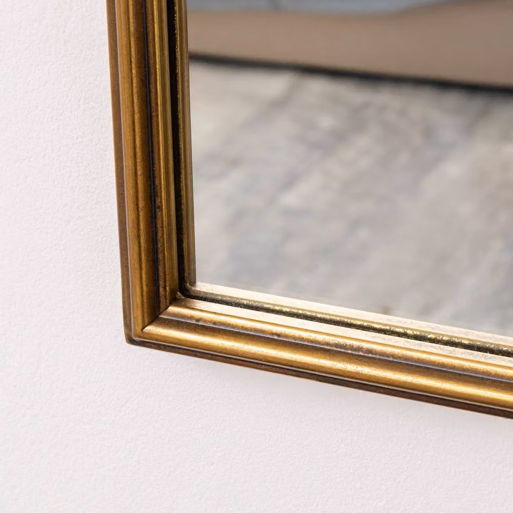 Melody Maison Gold Art Deco Arched Metal Framed Wall Mirror, W: 60 cm, H: 40 cm – 2