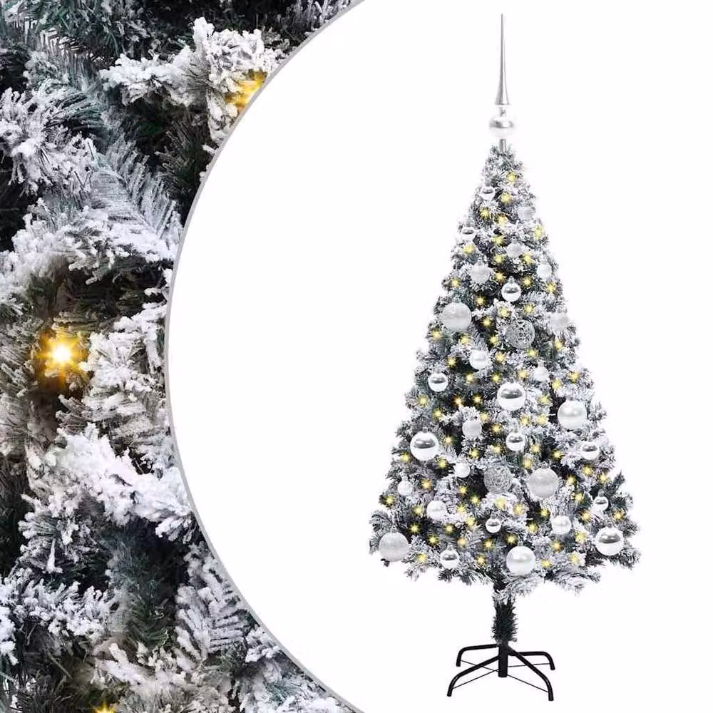Berkfield Home Artificial Christmas Tree with 150 LEDs and Stand, Green, Height: 120 cm – 2