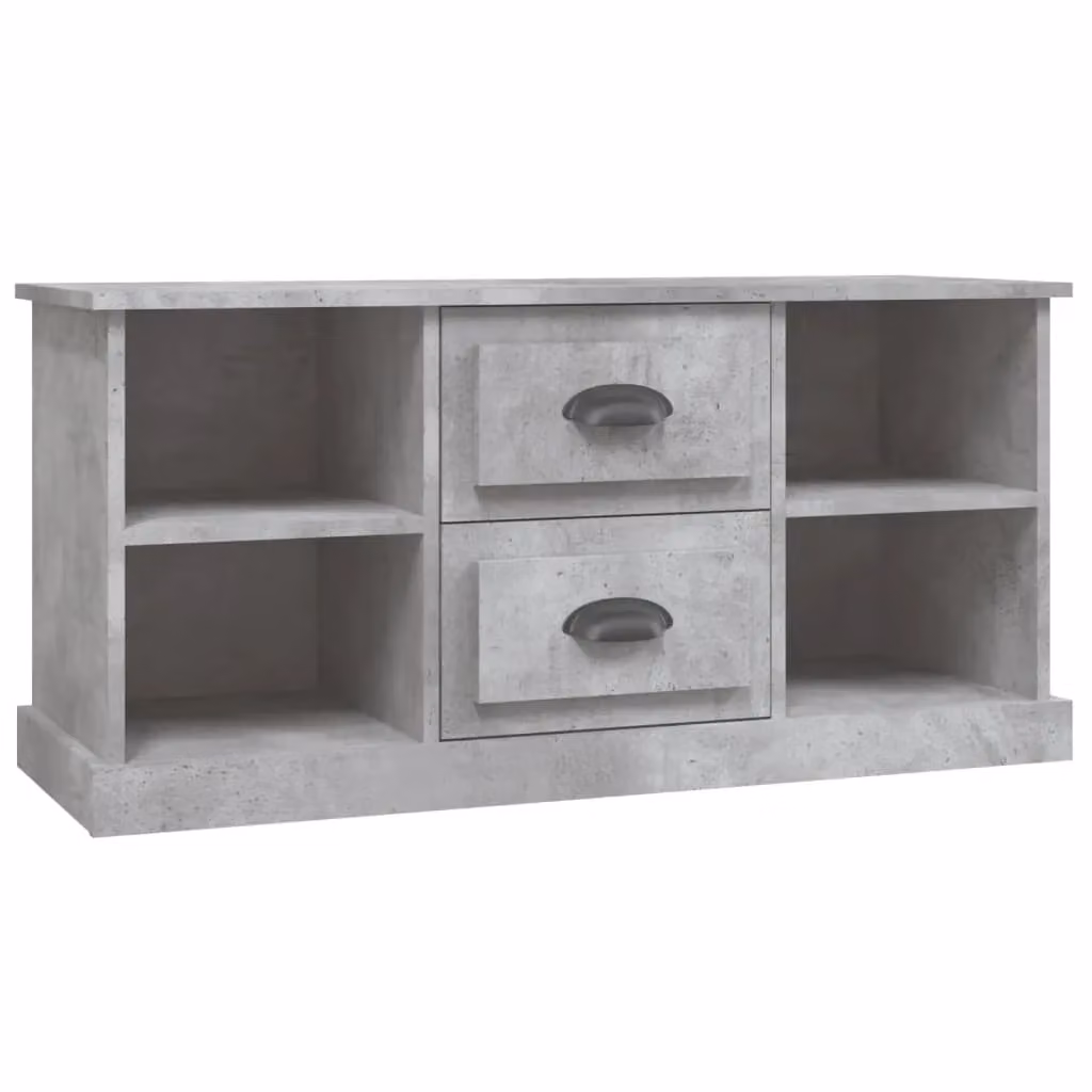 Berkfield Home Industrial TV Cabinet in Concrete Grey, W/D/H: 99.5 x 35.5 x 48 cm – 2