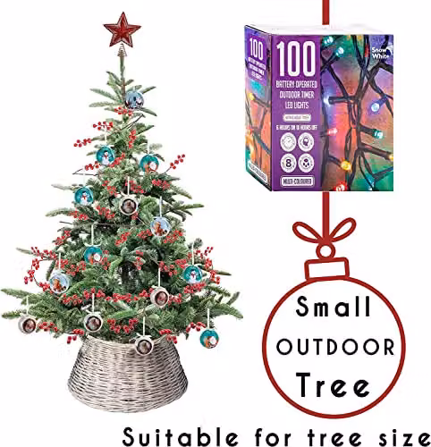 PMS VFM 100 LED Battery Powered Multicoloured Christmas Fairy Lights with 8 Functions and 6 Hour Timer for Indoor and Outdoor Use – 3