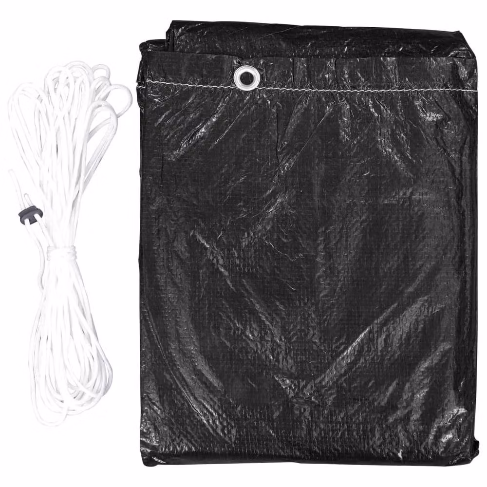 Berkfield Home Swing Bench Cover with 6 Eyelets in Black, W/D/H: 185 x 117 x 170 cm – 4