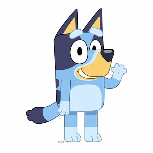 Star Cutouts SC4463 Bluey Cardboard Cutout, Blue, Height: 91 cm – 1