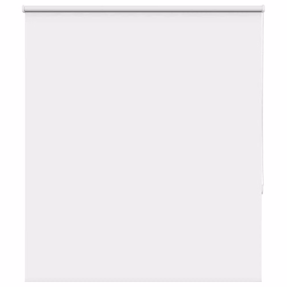 Berkfield Home White Blackout Roller Blind, Polyester Fabric, W: 130 cm x H: 130 cm – 1