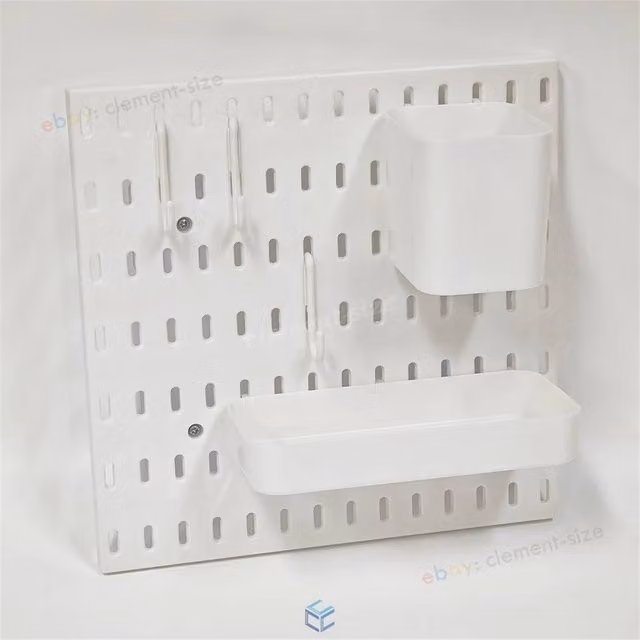 Nordara Self-Adhesive Pegboard Wall Storage Organizer in White, W/D/H: 50 x 15 x 15 cm