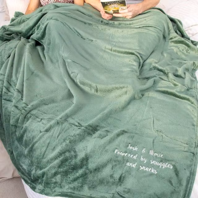 Duncan Stewart Personalised Ultra Soft Polyester Blanket Throw in Dark Green