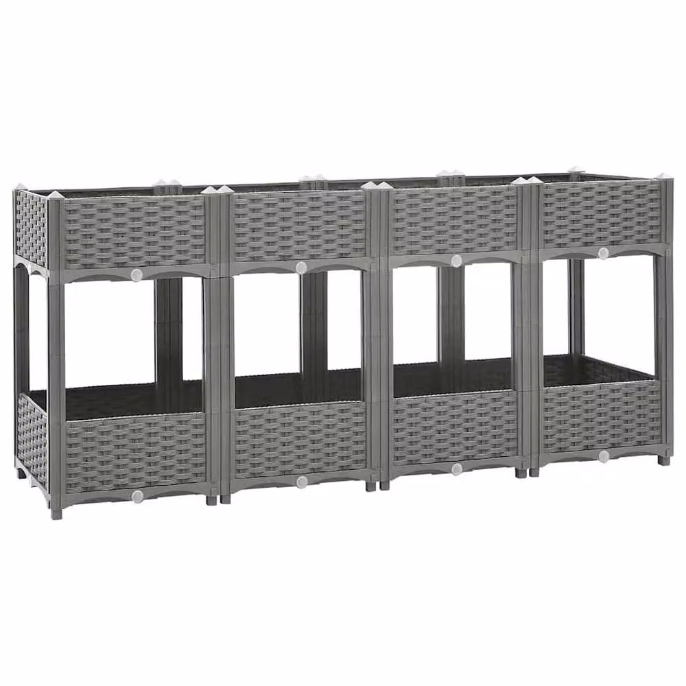 Berkfield Home Grey Polypropylene Raised Bed W/D/H: 160 x 40 x 71 cm – 2