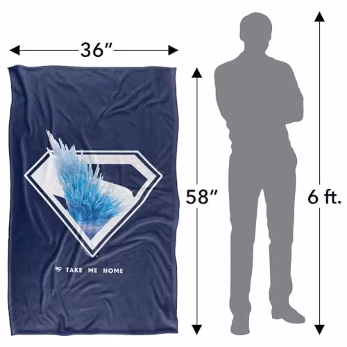 Warner Bros. Superman 2025 Movie Fortress Of Solitude Shield Super Soft Fleece Throw Blanket, Multicolour, W: 91.44 cm, L: 147 cm – 4