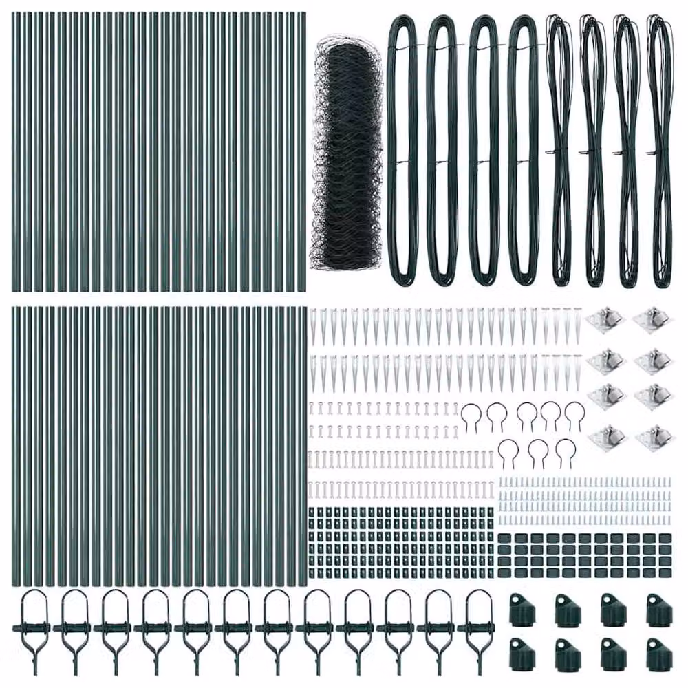 Berkfield Home Green Hexagon Steel Fence, W: 0.6 m x L: 100 m – 4